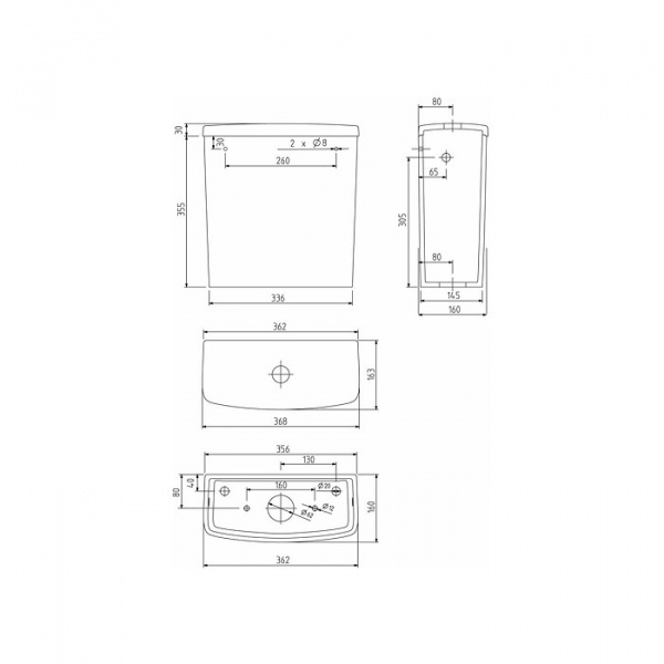 Бачок Kolo Nova Pro M34013000