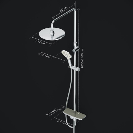 Душевая система AM.PM F0780200 Like