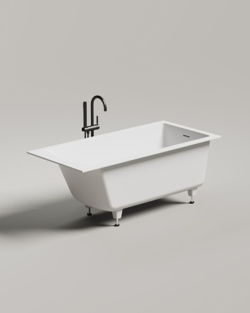 Ванна встраиваемая Salini CASCATA KIT 150x70 покраска по RAL полностью, S-Sense, глянцевый 105012GF