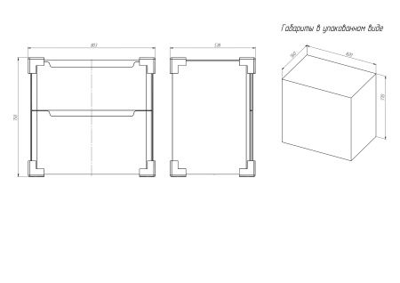 Тумба напольная BRIZ Альби 85 с умывальником Дуглас, 235 03-08085-14 00 БЕЛ