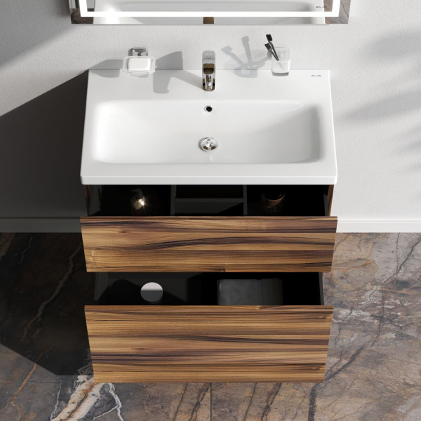 M90FSX0752HF Gem База под раковину AM.PM, напольная, 75 см, 2 ящика, орех