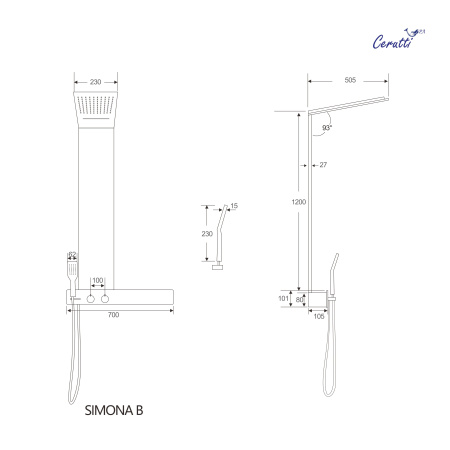 Душевая панель Cerutti SPA SIMONA B  CT9660