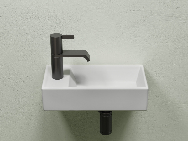 Умывальник подвесной прямоугольный Ceramicanova Element 407*217*100, белый матовый, CN6051RMW