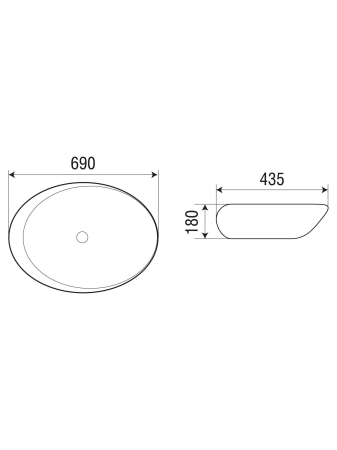 Раковина накладная WeltWasser WW SK ELBACH 1094