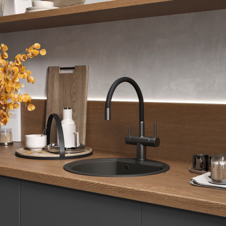 Кухонная мойка Reflexion Start RX0844BL, черный