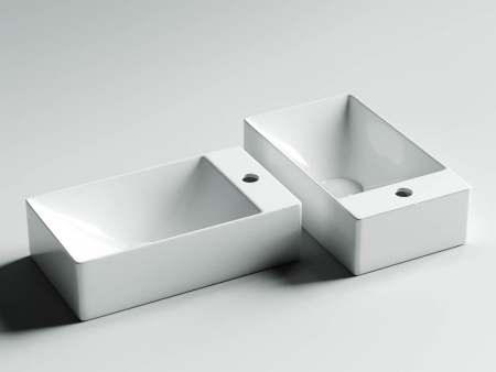 Умывальник подвесной прямоугольный Ceramicanova Element 375*215*100мм, Белый, CN5007