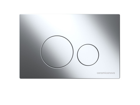 Система инсталляции для унитазов CERAMICANOVA Envision с кнопкой смыва Round цвет хром и креплениями, CN1001CH