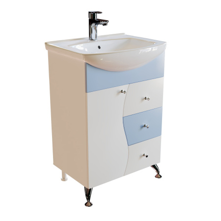 Тумба д/ванной MIXLINE "ВЕНЕЦИЯ-60" голубая под ум.Элеганс-60 (547187)