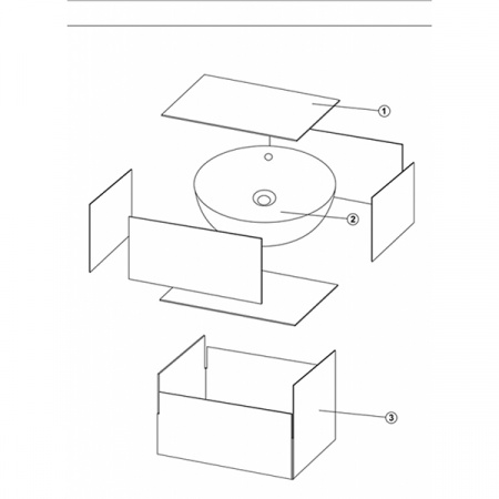 Умывальник Bravat C22283W-ENG