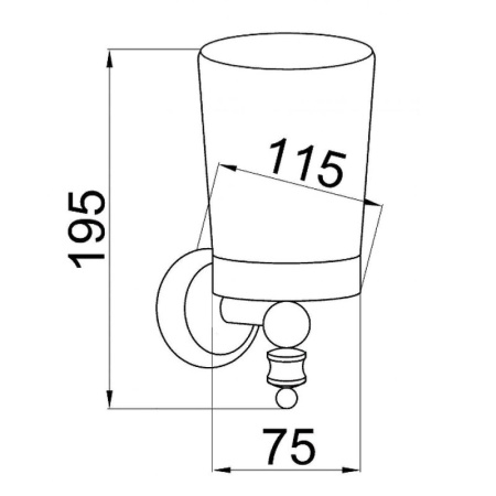 Стакан для зубных щеток Boheme Vogue Nero 10184 Хром
