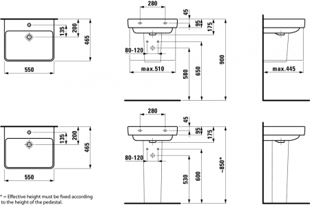 Умывальник Laufen Pro S 8109624001091 55x46x17