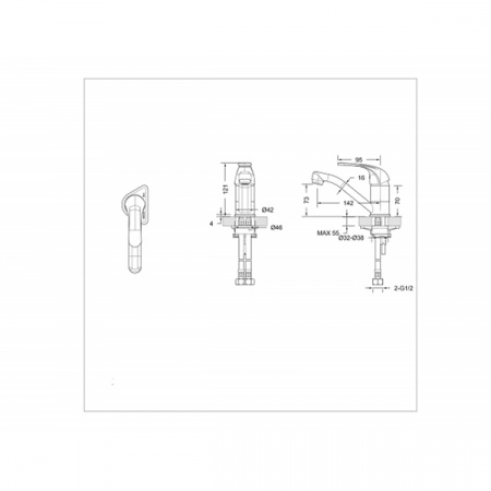 Смеситель для умывальника Bravat Fit F1233188CP-RUS