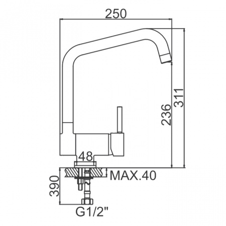 Смеситель для мойки Ledeme L4798