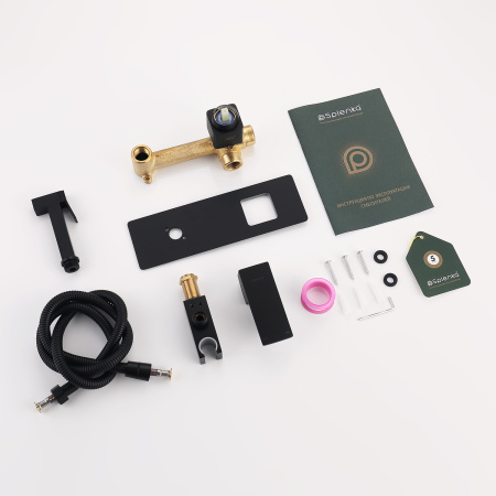 Гигиенический душ со смесителем Splenka S01.52.06, черный