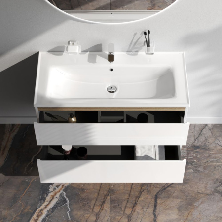 M85AFHX1002WG X-Joy База под раковину AM.PM, подвесная, 100 см, 2 ящика, белый глянец