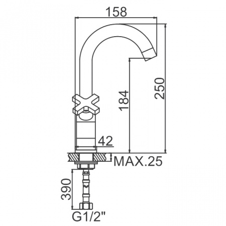 Смеситель для умывальника Ledeme H84 L1084-2