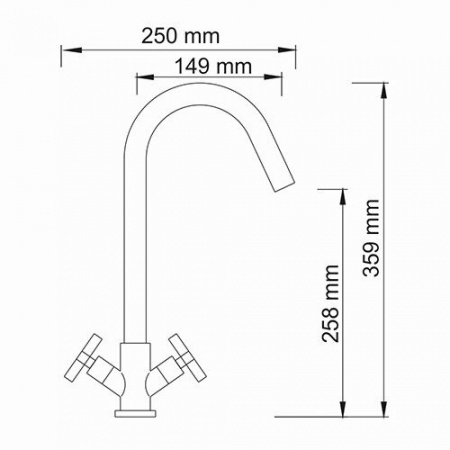 Смеситель для мойки Wasserkraft Weser 7847