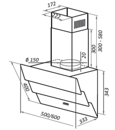 Кухонная вытяжка HOMSair VERTICAL 60 белый