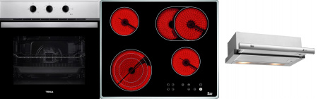 Комплект техники: Духовка TEKA HBB 605 SS INOX с варочной панелью TEKA TT 642 и вытяжкой TEKA TL1-52 
