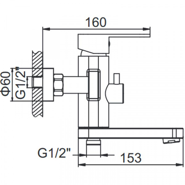 Смеситель для ванны Ledeme H716 L73216