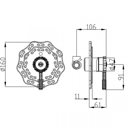 Смеситель встраиваемый ZorG A 105 DK BR