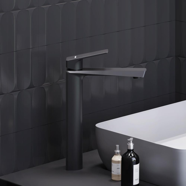 400250300 Merkur высокий Смеситель для умывальника Damixa, чёрный