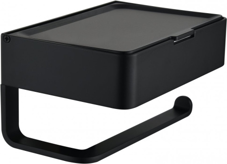 Настенный бумагодержатель плоский Grocenberg AC0050 (Черный матовый)