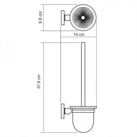 Комплект аксессуаров для ванной комнаты WasserKRAFT Diemel (щетка, держатель)