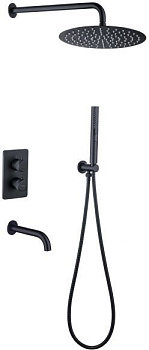 Душевой комплект Allen Brau Priority 5.31014-31 (с внутренней частью) черный матовый