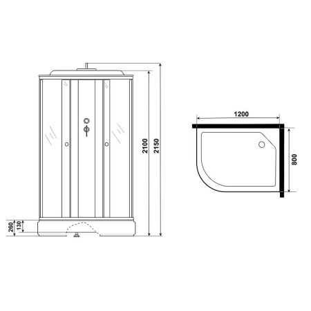 Душевая кабина Niagara Eco 120x80 R NG-3324-14R без гидромассажа