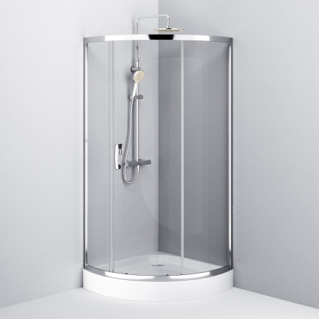 W83UG-315-090MT Like Solo Slide Душевое ограждение AM.PM 90x90x200, стекло прозрачное