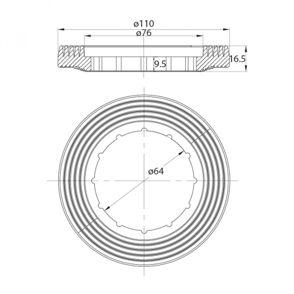 Арматура смывная IDDIS Single Mode F012400-0004, 1-ур, нижний подвод, тип А