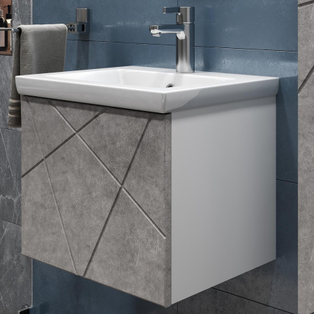 Тумба под раковину подвесная VIGO Geometry 032 бетон, 50 см