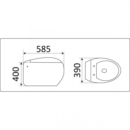 Унитаз подвесной CeramaLux 821B