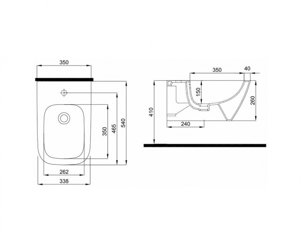 Биде подвесное Kolo Modo Pure L35103000