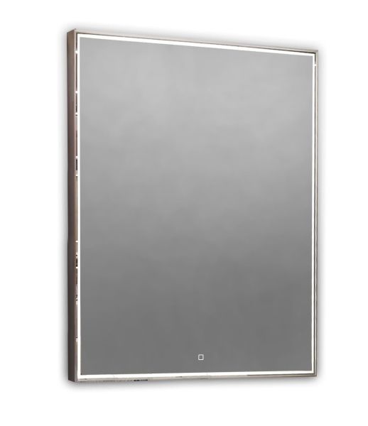 Зеркало Континент Life LED 600х800 алюминиевый корпус с часами