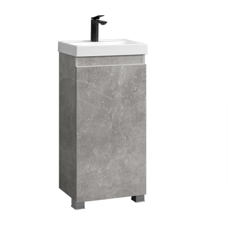 Тумба под умывальник Belux Бостон напольная 40 Бетон Чикаго светло-серый