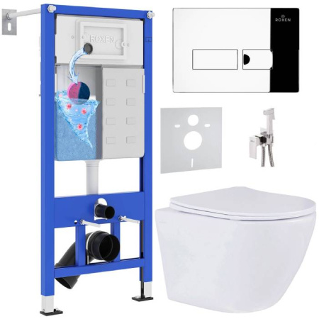 Комплект 7 в 1 Roxen StounFix Dual Fresh 583589-127 со смесителем S127 (состоит из:  710200, Caspia 410280CH, 530185-01)