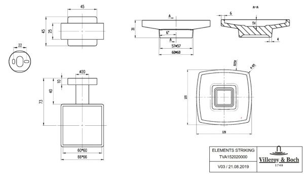 Мыльница Villeroy&Boch Elements TVA15202000061