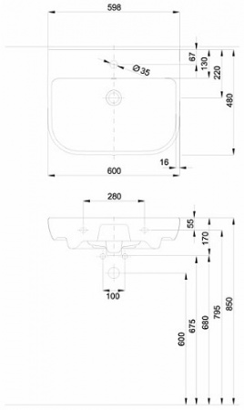 Умывальник Kolo Traffic L91160000 60 см