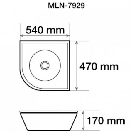 Раковина MELANA MLN-7929
