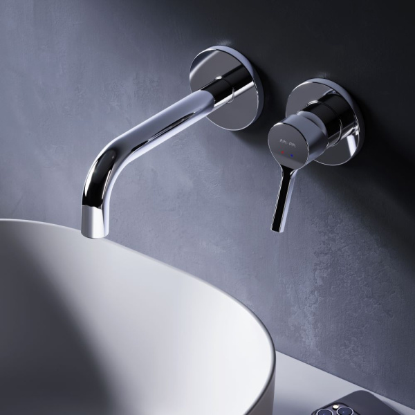 F85B72600 X-Joy S Смеситель для умывальника AM.PM монтируемый в стену, хром