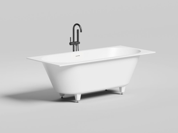 Ванна встраиваемая Salini ORNELLA AXIS KIT 180x80 покраска по RAL полностью, S-Stone, матовый 103521MF