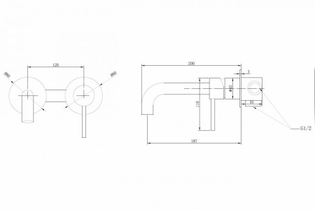 Смеситель ABBER Wasser Kreis AF8112G для раковины скрытого монтажа, золото матовое