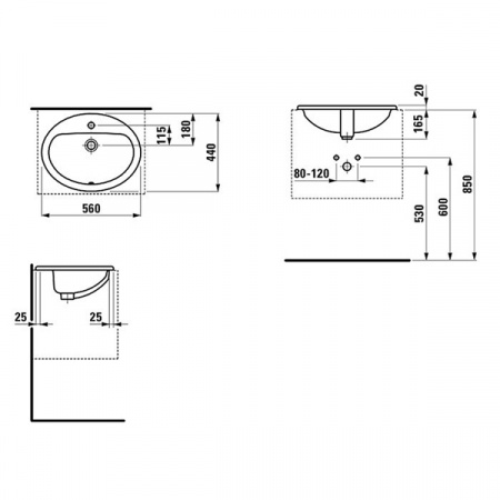 Раковина врезная Laufen 8139510001041