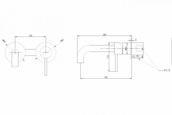 Смеситель ABBER Wasser Kreis AF8112G для раковины скрытого монтажа, золото матовое