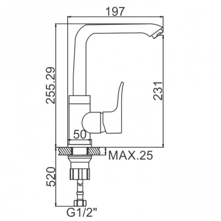 Смеситель для мойки Ledeme H34 L4034-2