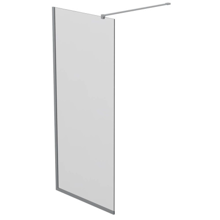 Душевая перегородка, ограждение Reflexion RX20090TCR-20 Walk in 200x90см, тонированное закаленное стекло 8мм, хромированный профиль