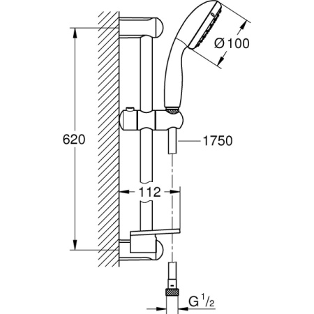 Душевой гарнитур Grohe New Tempesta 100 28593002