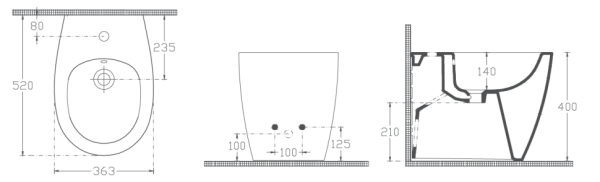 Биде напольное ISVEA Sentimenti Neo цвет белый 10SM42004SV